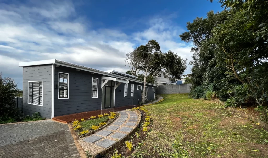 Custom timber home in monochrome paint colours