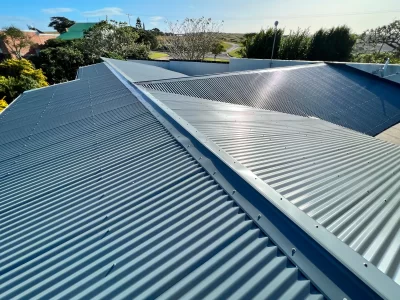 We re-roofed this roof with corrugated roof sheeting