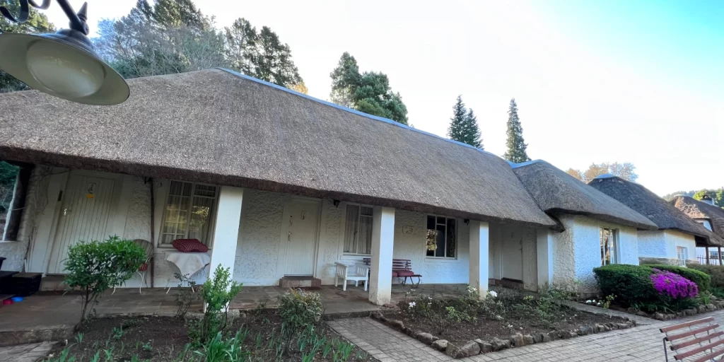 Thatch roofing at the Arminel Hotel, Hogsback, Eastern Cape